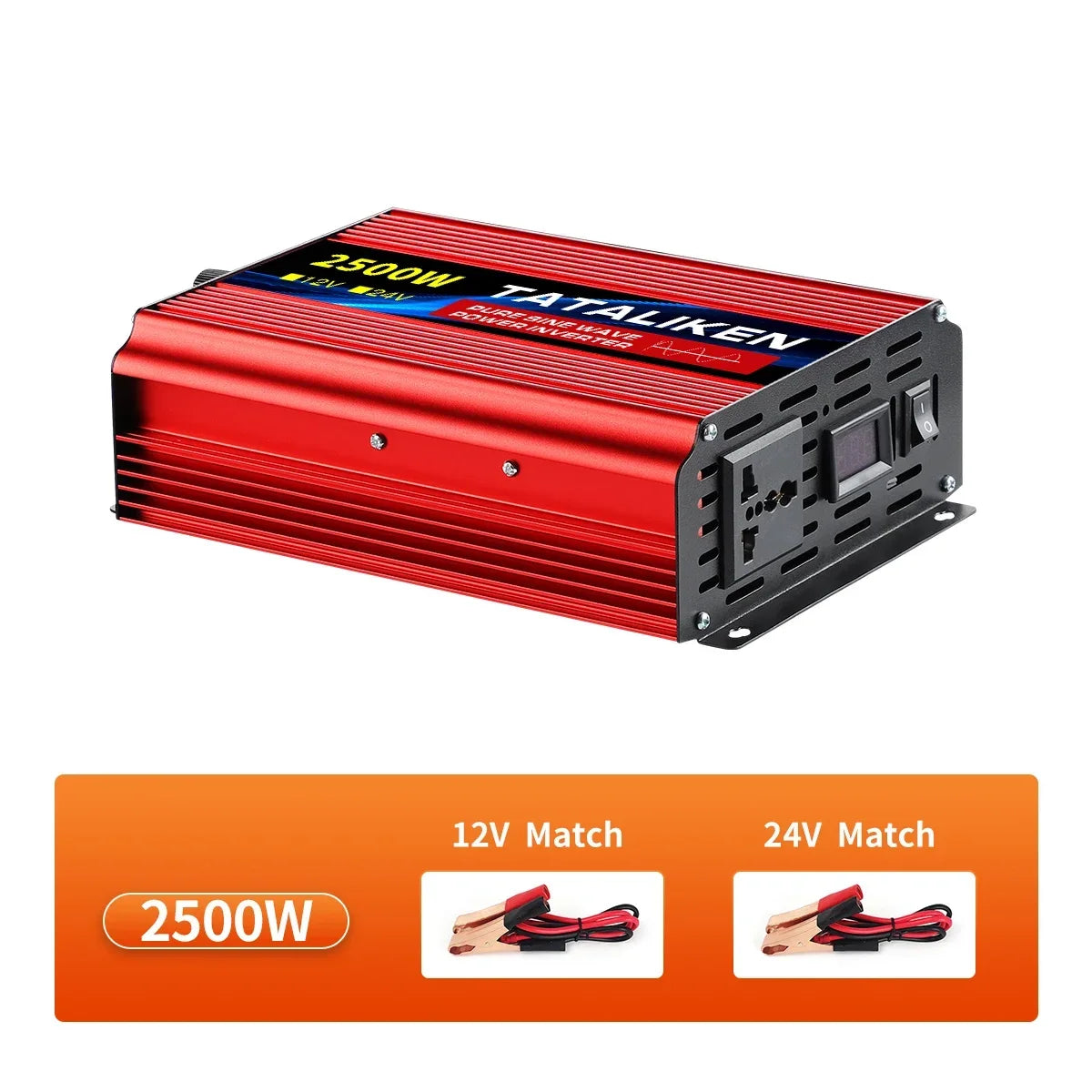 inverter DC 12V 24V To AC 220V Voltage Pure sine wave power 50Hz Converter 8000W 6000W 3500W 2500W 1600W