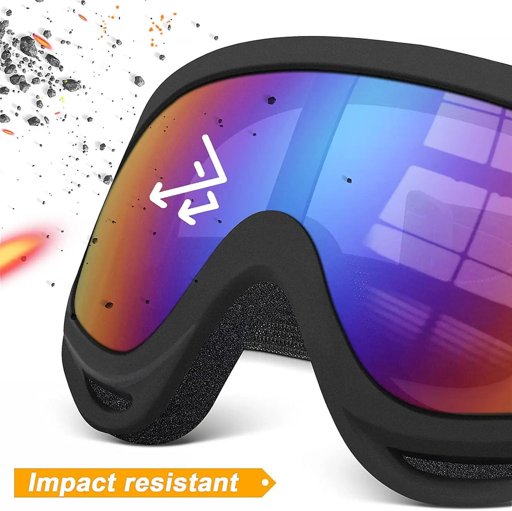 Motorcycle Goggles for Men and Women, ATV Ski Anti-UV Dustproof Windproof Fit Helmet
