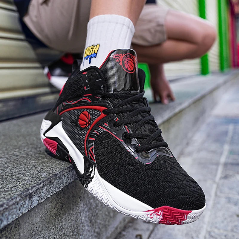 Men's Lightweight Basketball Shoes – Breathable, Anti-Slip, High-Top