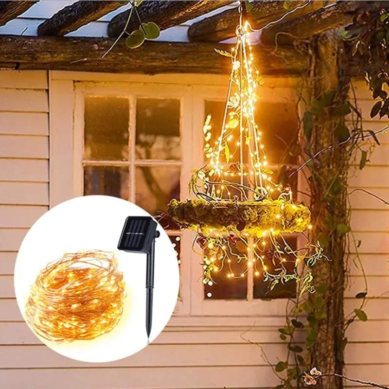 100 LED Solar Fairy String Lights Waterproof | Christmas Party Garden Wedding Outdoor