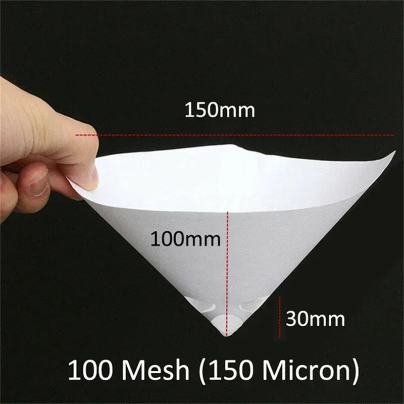 10-500PCS Car Disposable Paper Filter 190 Mesh Purifying Straining Cup Paint Spray Mesh Conical Nylon Micron Paper Funnel Tools