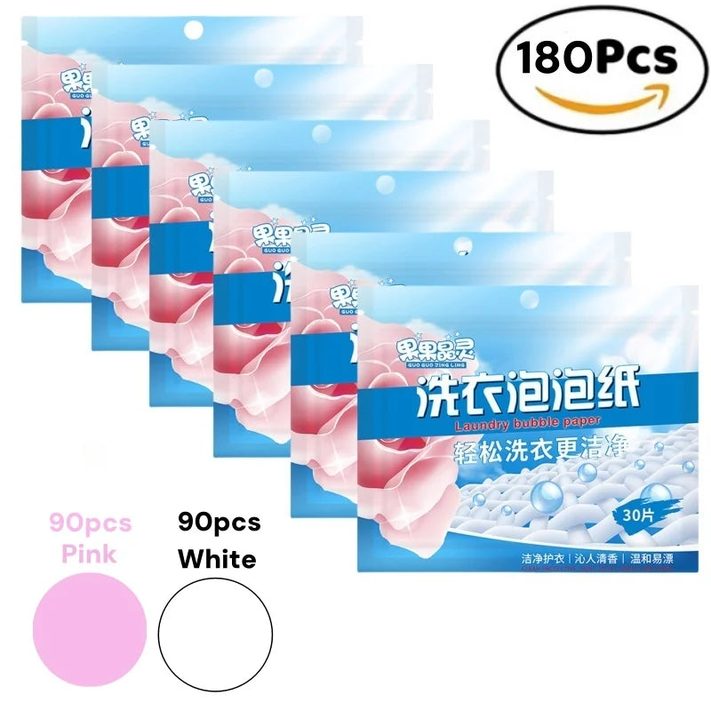 60 Pcs Laundry Tablets Concentrated Washing Powder Laundry Soap Washing Machine Clothing Strong Cleaning Sheets Detergent