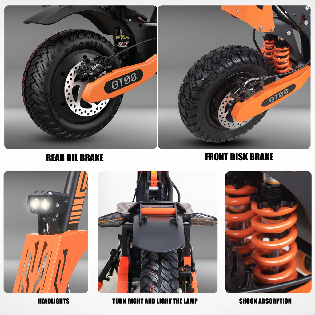 Scooter Eléctrico Arwibon 5600W Doble Motor | 46MPH | 60V 27AH | Off-Road 🛥️