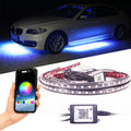 KEVANLY Luces LED RGB Auto 12V | Control por APP | Underglow | Ambiente y Decoración | Silicona | Universal