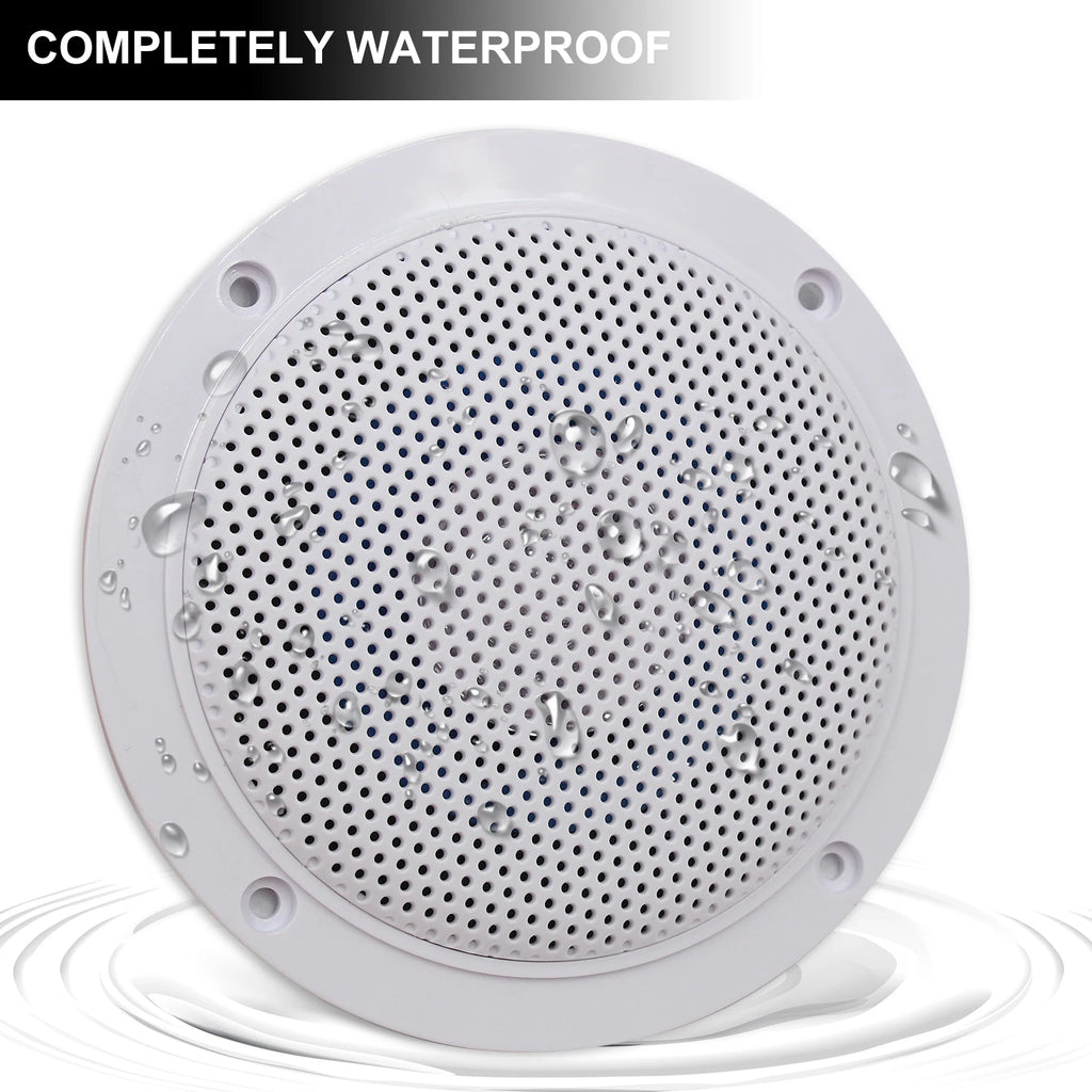 STUDIOFINIX 4'' 160W Waterproof Bluetooth Ceiling Speakers - Ultra-Thin Marine Speakers for House, Caravan, RV & Houseboats 2PCS
