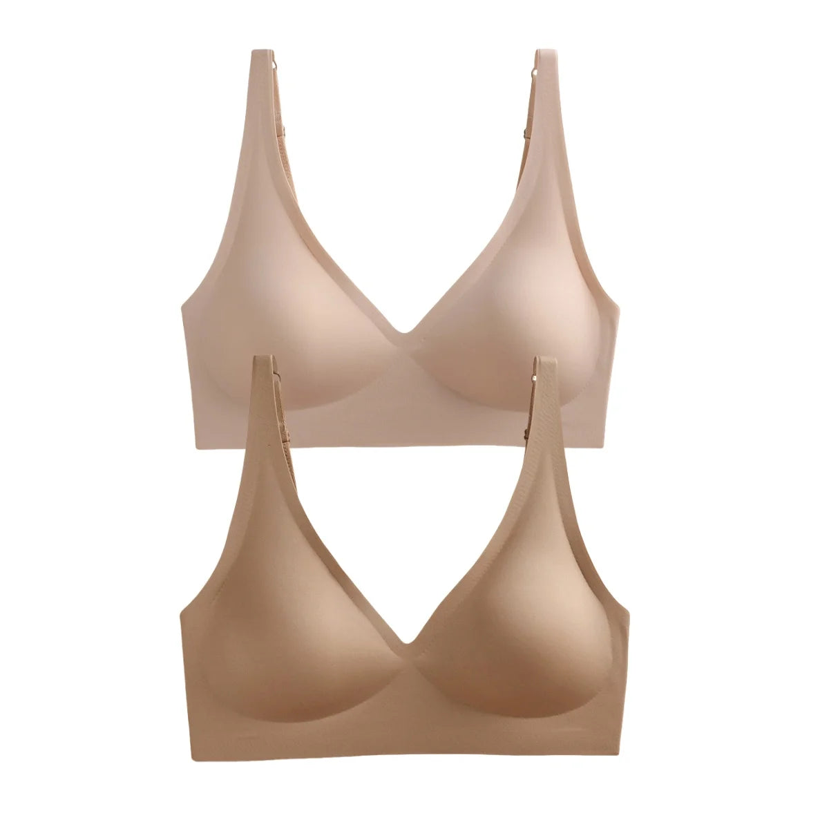 2Pcs/Set Seamless Bras For Women Wireless Underwear Push Up Brassiere Soft Padded Intimates Female Sexy Lingerie Sleepwear S-XXL