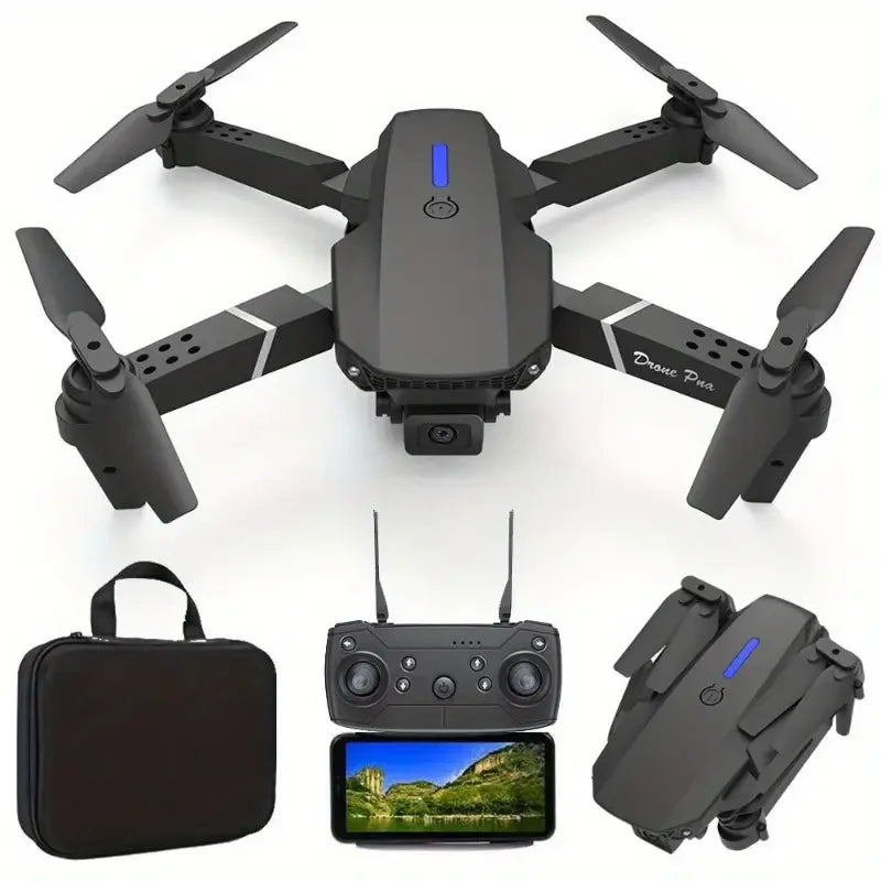 Drone RC E88 Pro 4K | 3 Baterías | Cámara HD 1080P Gran Angular | WiFi FPV | Plegable | Mantenimiento de Altura