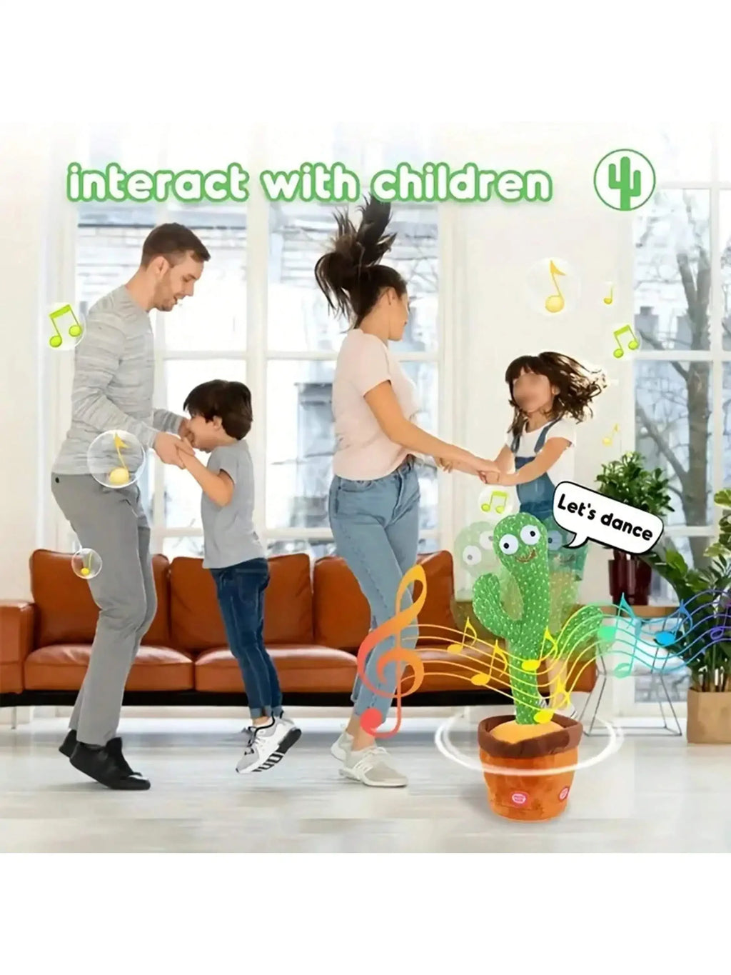 Cactus Bailarín que Habla y Canta | Repite lo que Dices | Juguete para Bebés 🌵 - Firu Total Sales