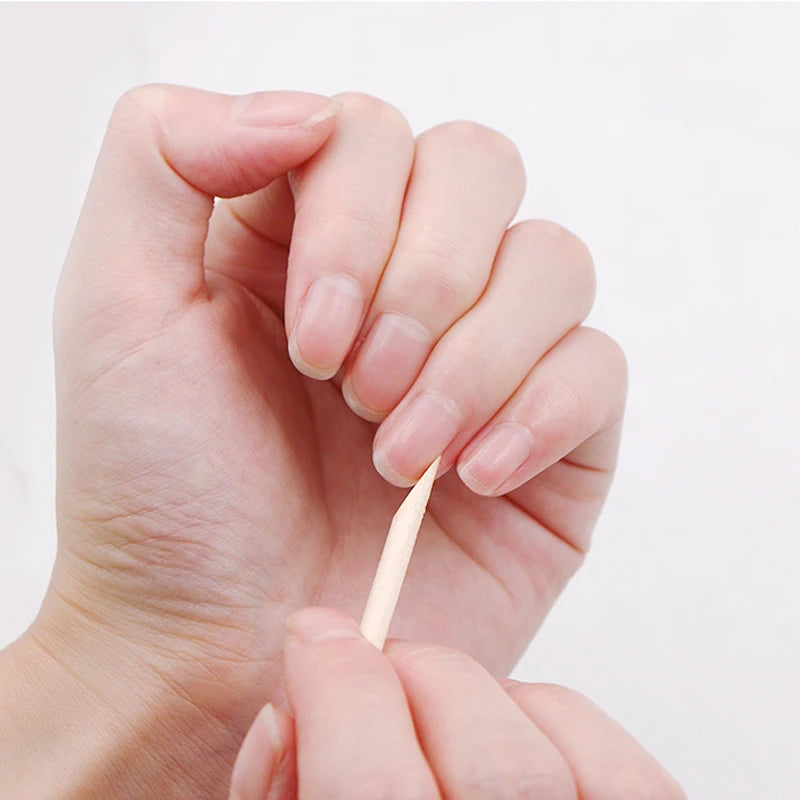Palitos de Madera para Uñas 100/500pcs | Empujador de Cutículas Doble Punta 💅 - Firu Total Sales