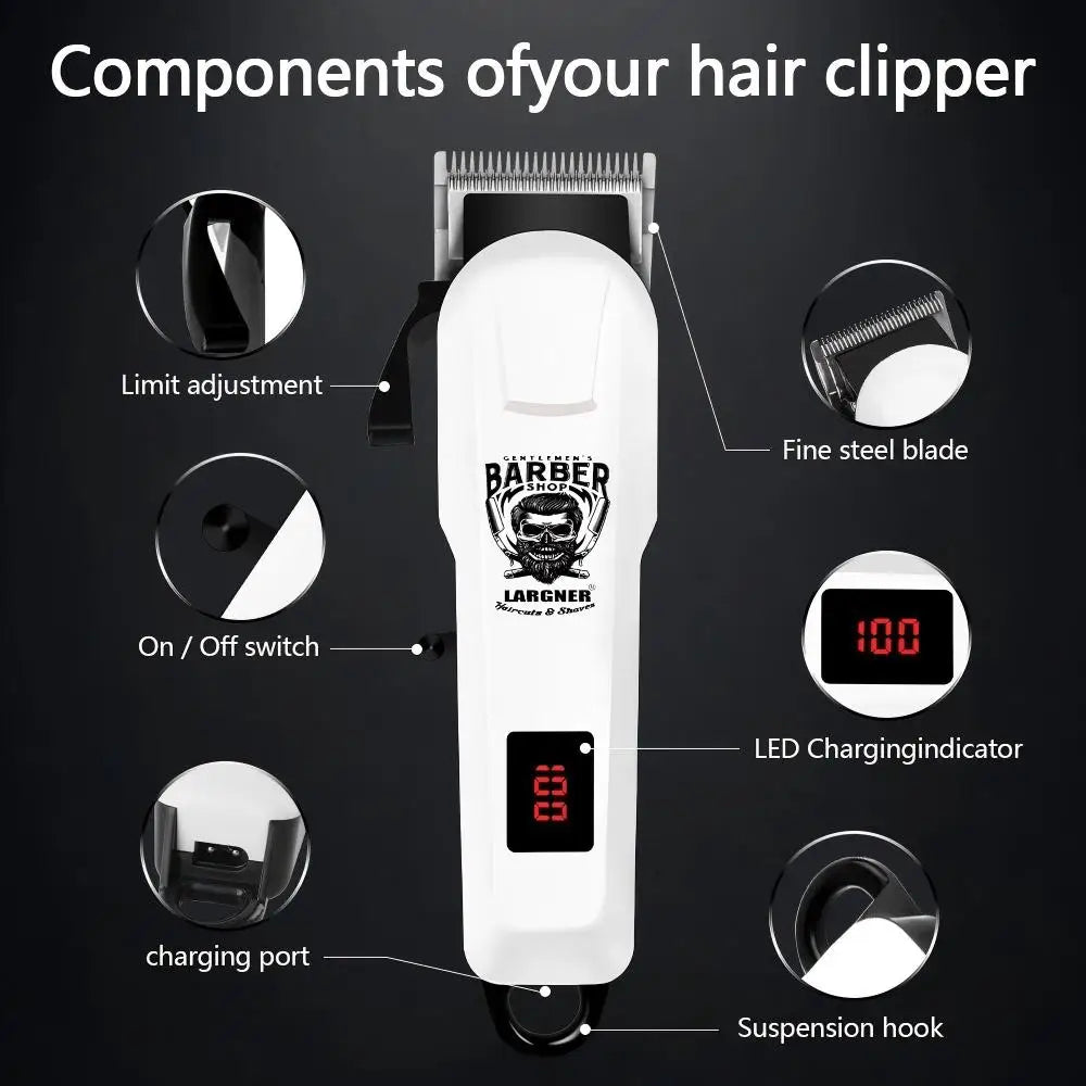 LARGNER Professional Hair Clippers Kit - Precision Haircutting Tools Set for Stylists And Barber Shops