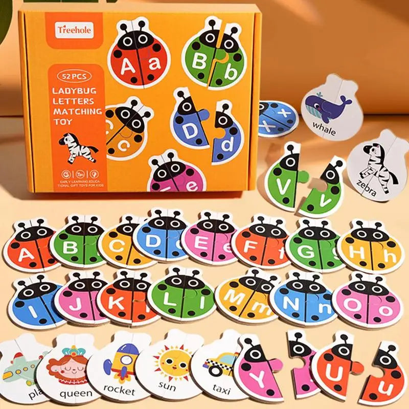 Alphabet Matching Game Puzzle Sight Words Matching Game Alphabet Matching Card Educational Toy Animal Words Preschool Learning