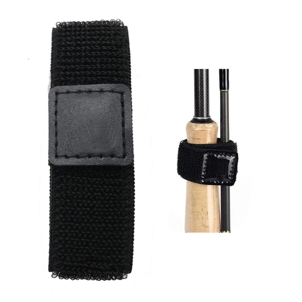 5/10Set 2Pcs/Set Fishing Rod Pole Protector Case Cover Sleeve Fishing Rod Fastener Belts Rubber FIsh Pole Fastening Belt Strap