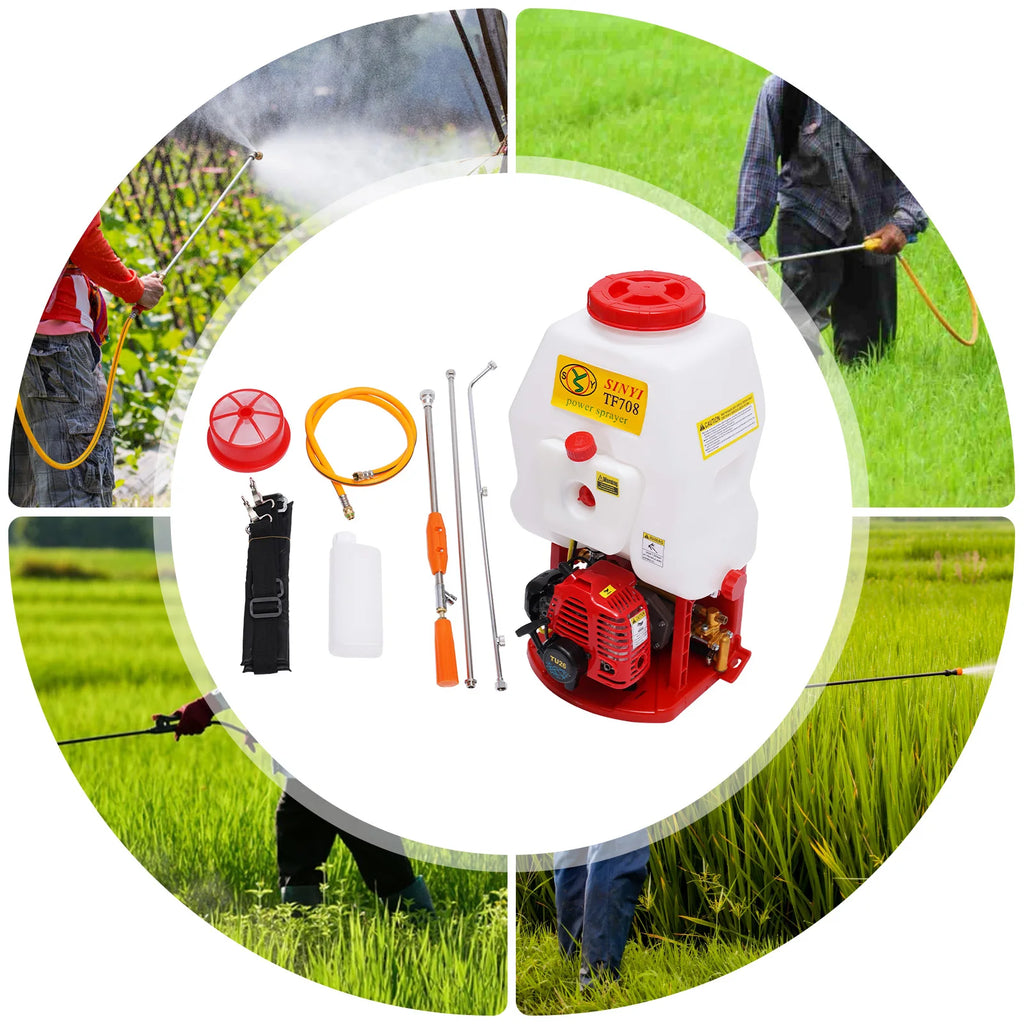 20L Backpack Sprayer 700w 25.4cc Portable Sprayer High-pressure Pump Knapsack Atomizer for Fields and Orchards