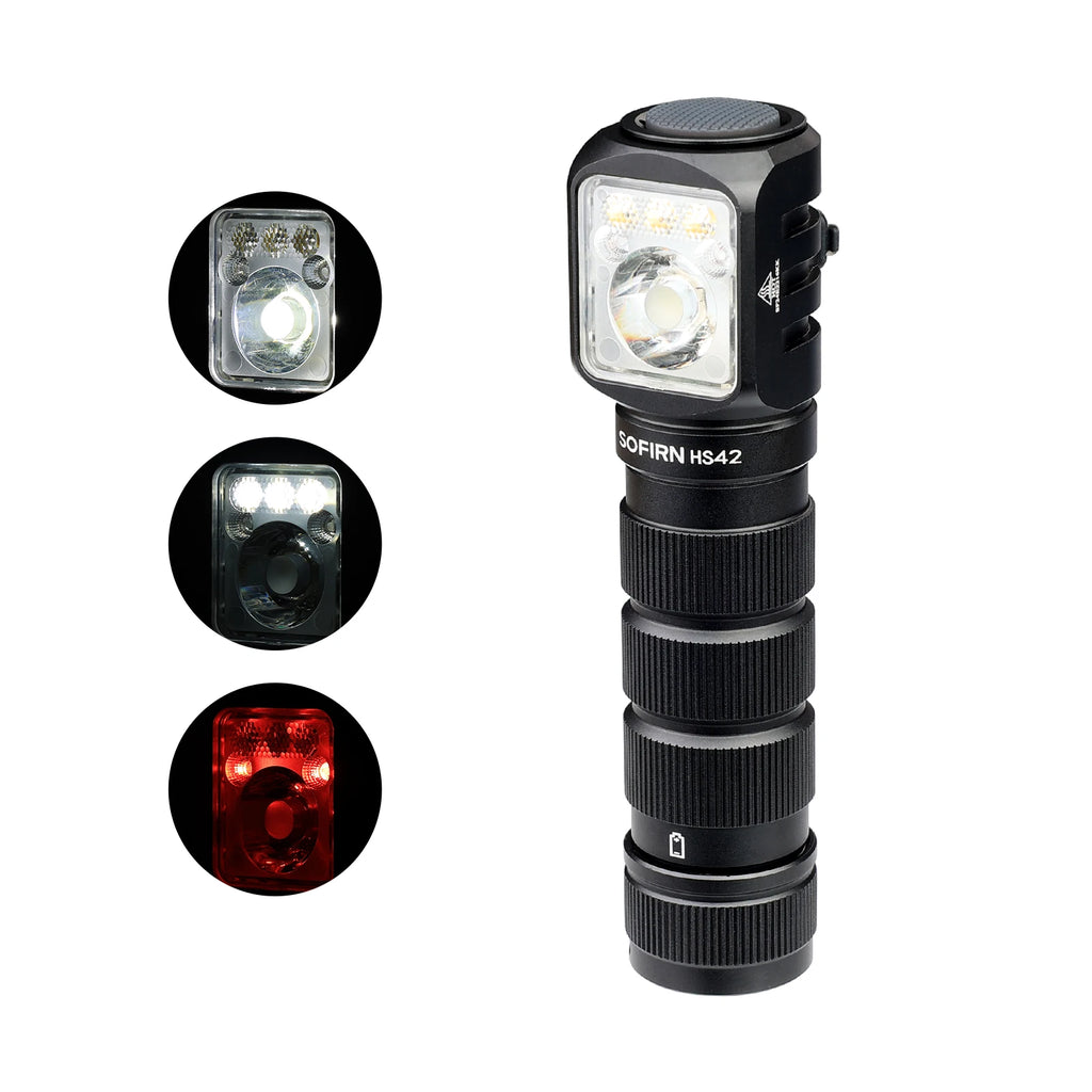 Sofirn HS42 Linterna Frontal 2100lm | SST40 LED | 18650 | USB-C Recargable | Power Bank | Magnética | Camping y Pesca