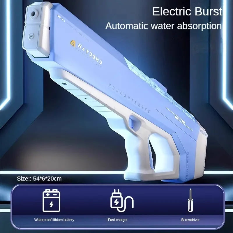Pistola de Agua Eléctrica de Alta Presión | Juego de Verano para Niños 🔫 - Firu Total Sales
