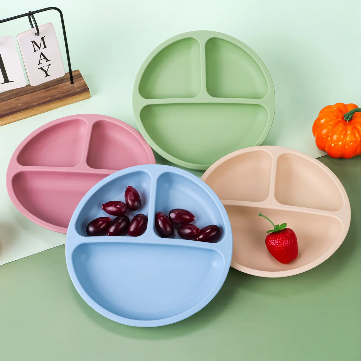 Plato de Silicona con Ventosa para Bebé | Sin BPA | Entrenamiento de Alimentación