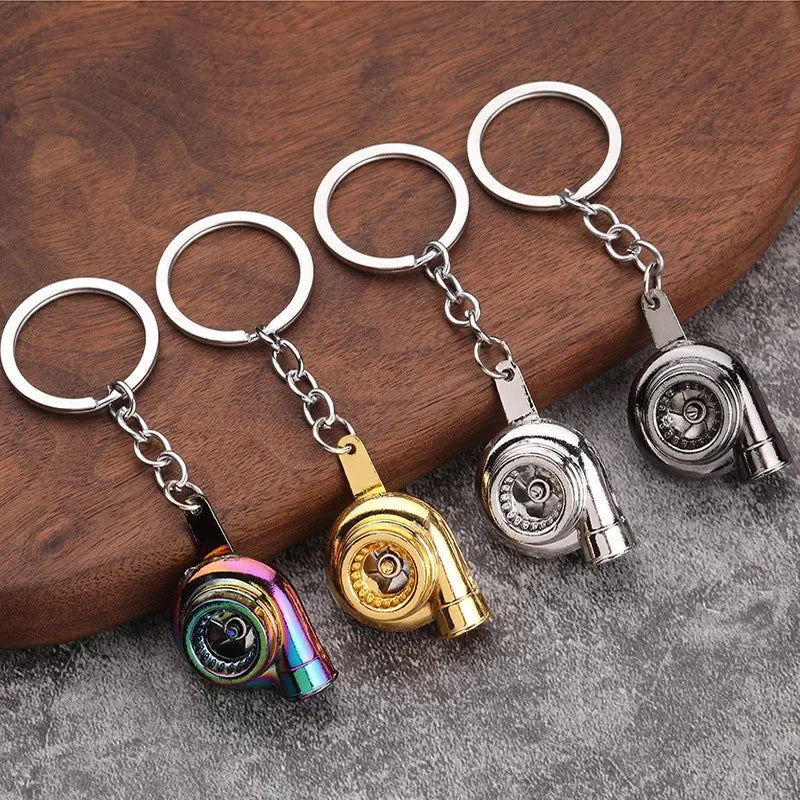 Creative Mini Gear Head Keychain Speed Gearbox Keyring for Car Key Turbo Hub Brake Disc Pendant Shock Absorber Keys Holder Chain
