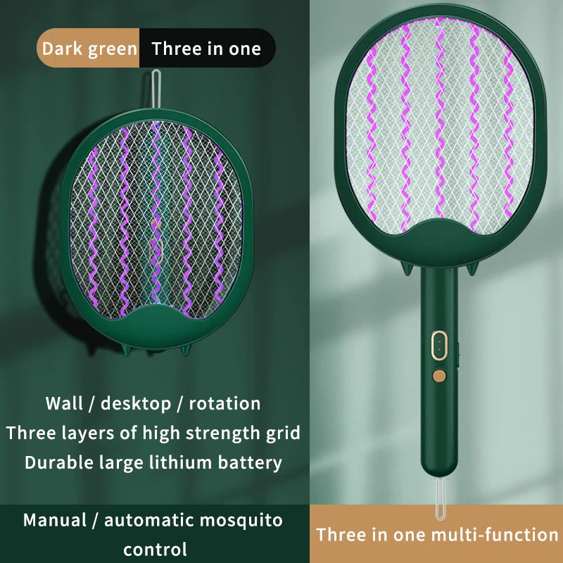 Raqueta Eléctrica Plegable 2 en 1 USB Recargable | UV 3000V | Mata Mosquitos e Insectos - Firu Total Sales