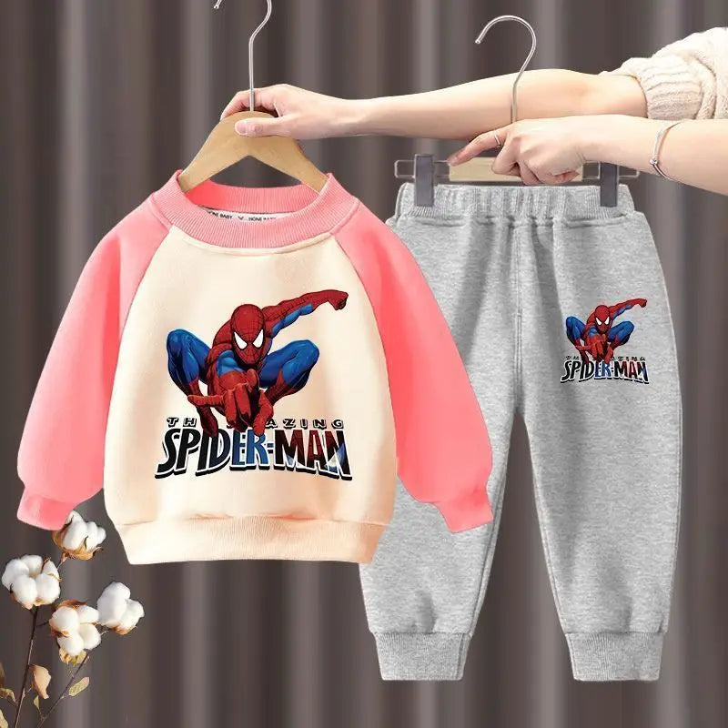 Marvel Spring Autumn Children's Clothing Sets Boys Cartoon Sweatshirt and Sweatpant 2pcs Kids Tracksuits Boys Pullover Set