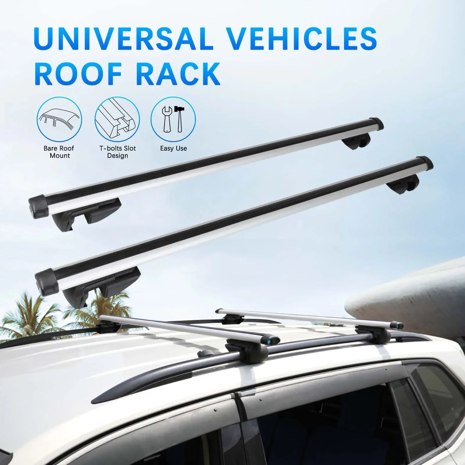 48" Car Roof Rack Cross Bar Cargo Luggage Carrier w/Lock For Hyundai Tucson 2022