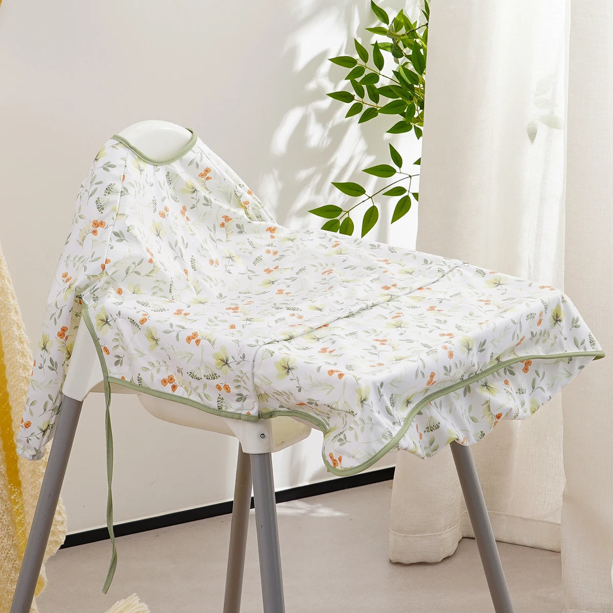 Babero Impermeable de Manga Larga para Bebé | 1-3 Años | Se Fija a Silla y Mesa