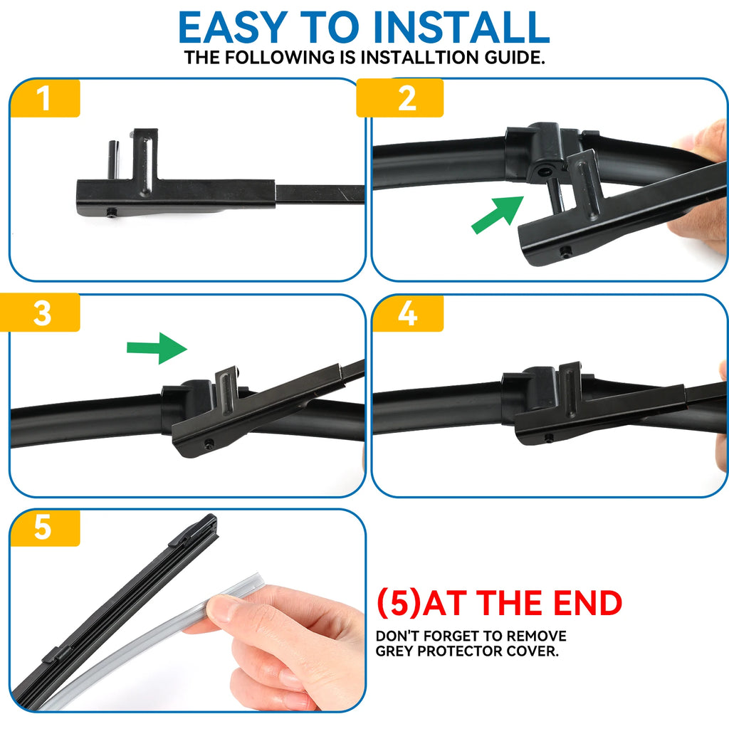 Erick's Wiper LHD Front Wiper Blades For Mercedes Benz C Class W204 2009 - 2012 Windshield Windscreen Window Brushes 24"+24"