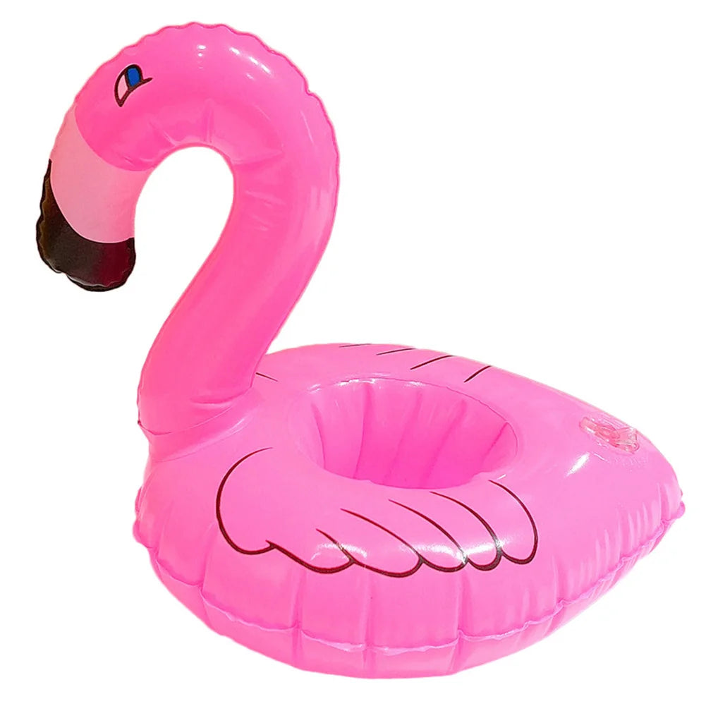1-20 Pcs Tropical Flamingo Party Decoration Cup Holder Pvc Water Float Inflatable Drink Cup for Adults Pool Drinkware Tray Decor