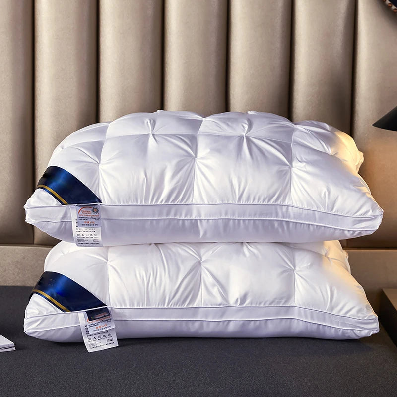2PS Pillow Set, Soft Support Pillows for Beds, Double Set, Hotel Series Standard, Suitable for Back, Stomach or Side Sleepers