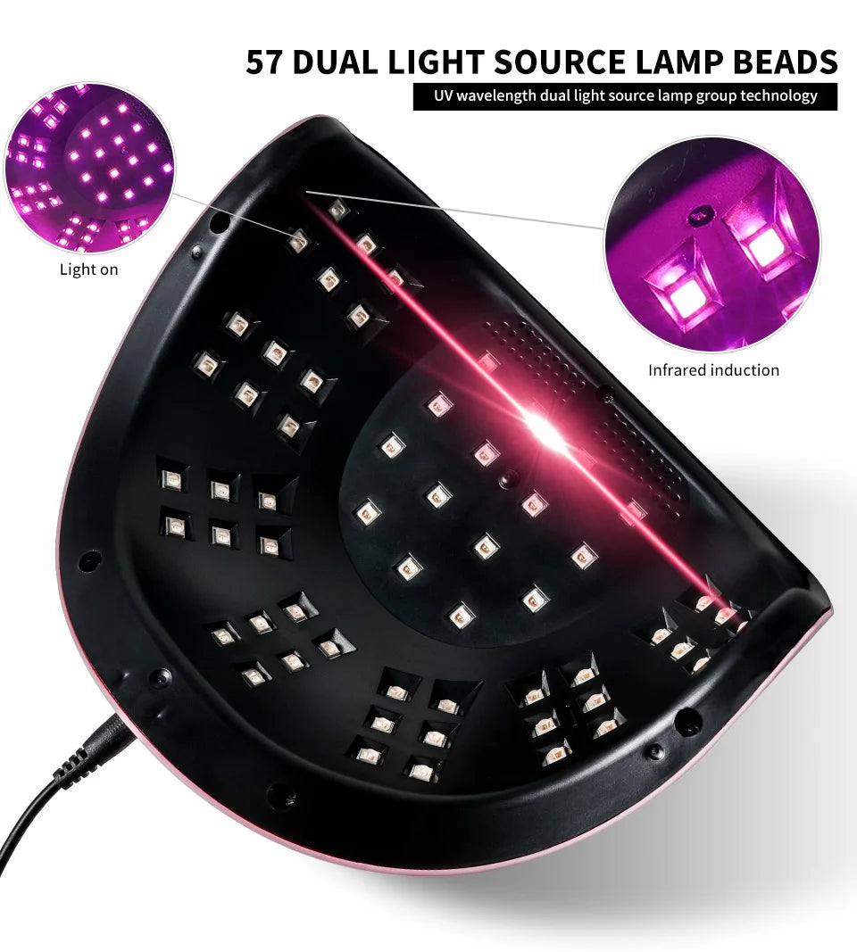 Lámpara UV/LED Profesional 57 LEDs Secado Rápido | Pantalla LCD | Manicure y Gel Acrílico - Firu Total Sales