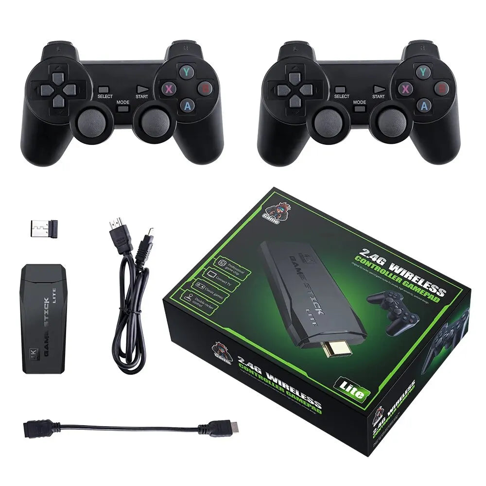 Consola M8 4K | 20,000 Juegos Retro | 2 Controles Inalámbricos 2.4G | Regalo Navidad Niños - Firu Total Sales