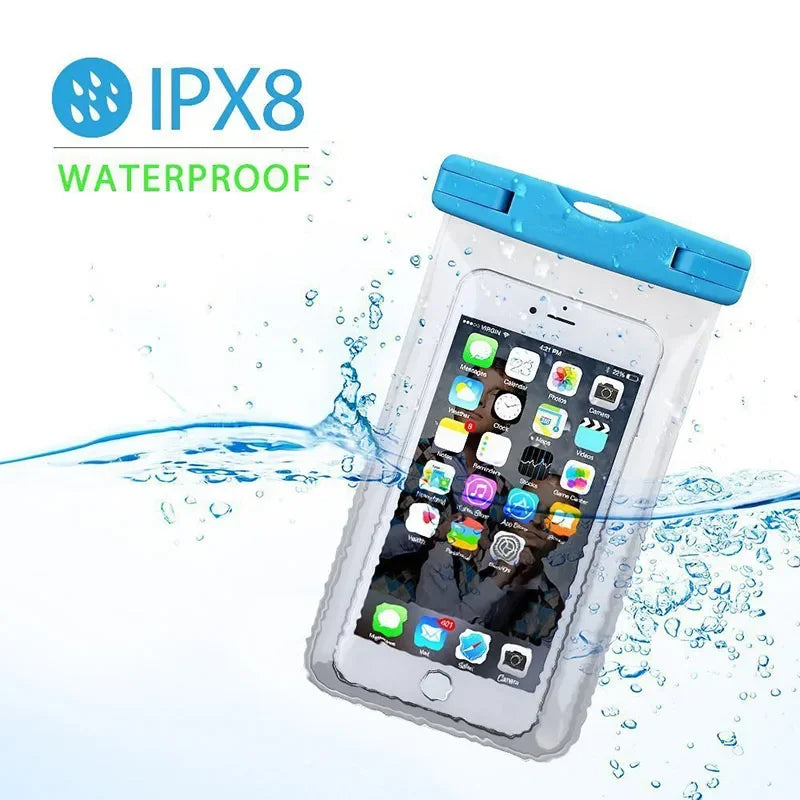 Funda Impermeable para Celular 6 Pulgadas - Bolsa Seca para Playa, Piscina y Deportes Acuáticos