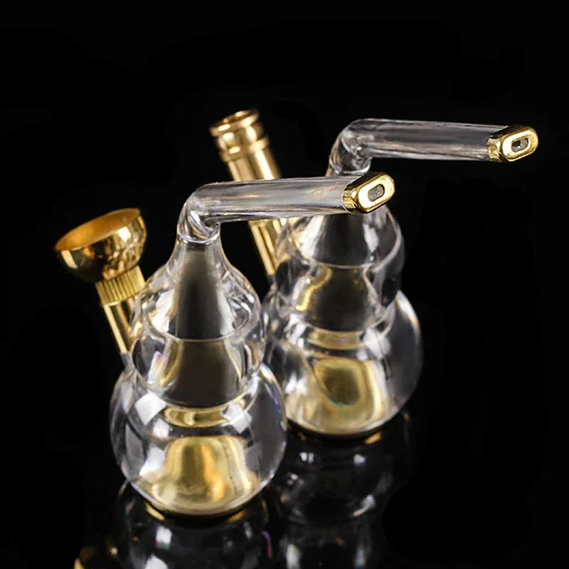 Portable Acrylic gourd water Smoking Pipe Microfilter Fashion Cigarette filter Reusable Washable Tobacco Pipe Smoke Accessories