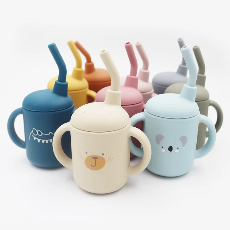 Vaso Sippy de Silicona 120ml para Bebé | Sin BPA | Contenedor de Snacks Portátil 🍼