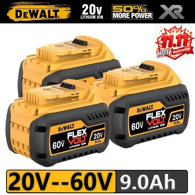 DeWALT Original Battery 20V/60V 6Ah 9Ah MAX FlexVolt for DeWALT DCB606 DCB205 DCB206 DCB209 DCB182 Power Tool