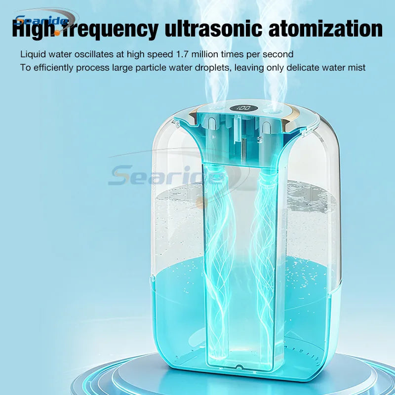 2200ML Air Humidifier USB Double Spray Port Mist Spray Heavy Fog Aroma Diffuser Essential Oils Color Light for Home Bedroom Gift