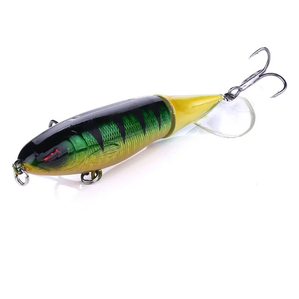 Señuelo Topwater SANMO | 10/14cm | Spinner Popper Lápiz | Hélice Cola Giratoria | 10 Colores | Mar y Lago - Firu Total Sales