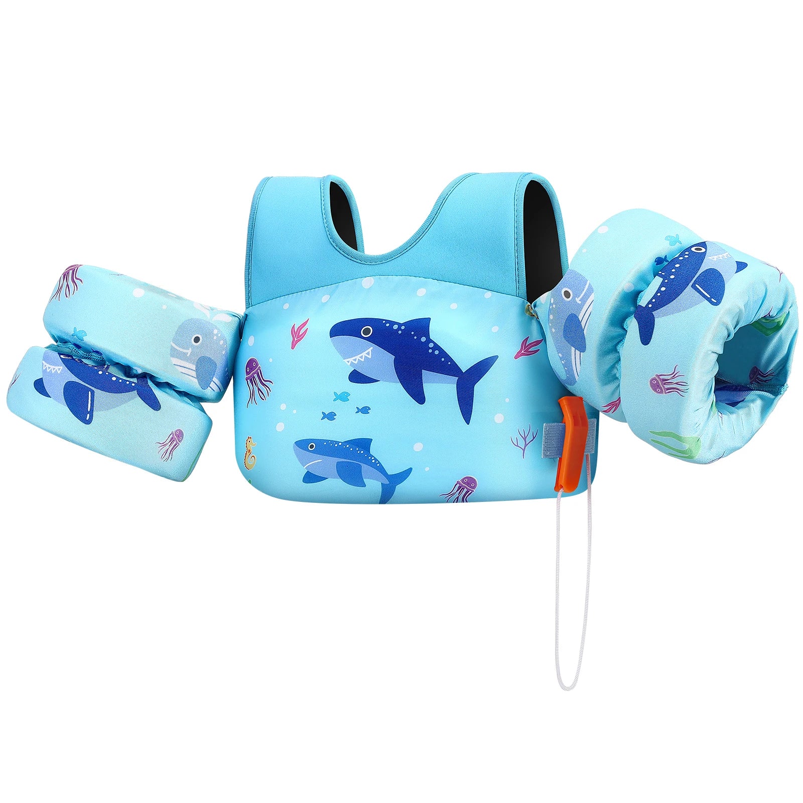 Kids Life Vest Children's Swimming Arm Float Whistle Child Lifejacket Swimsuit Foam Safety Swimming Pool Accessories for kayak