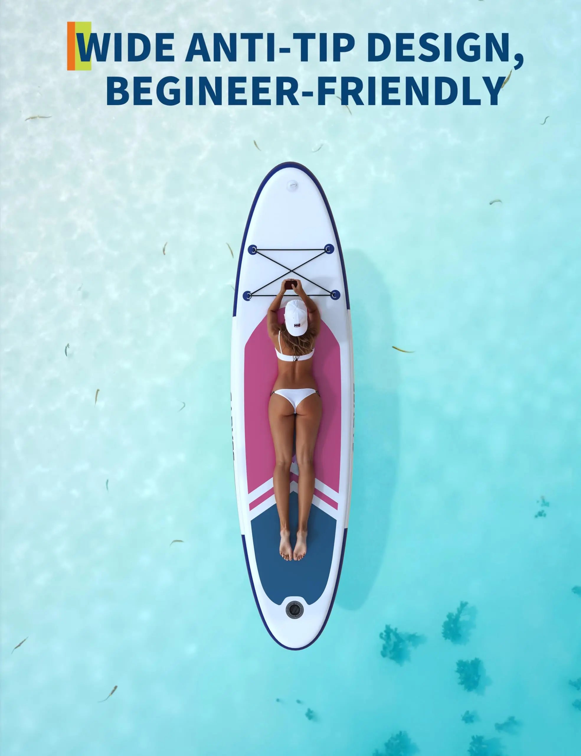 Inflatable Stand Up Paddle Board, 10.6/11ft Paddle Boards With Non-Slip EVA Deck, Carry Bag & Air Pump For Youth & Adults
