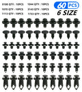 6 Size 60Pcs Auto Fastener Clips For BMW MINI Cooper One S R50 R53 R56 R60 F55 F56