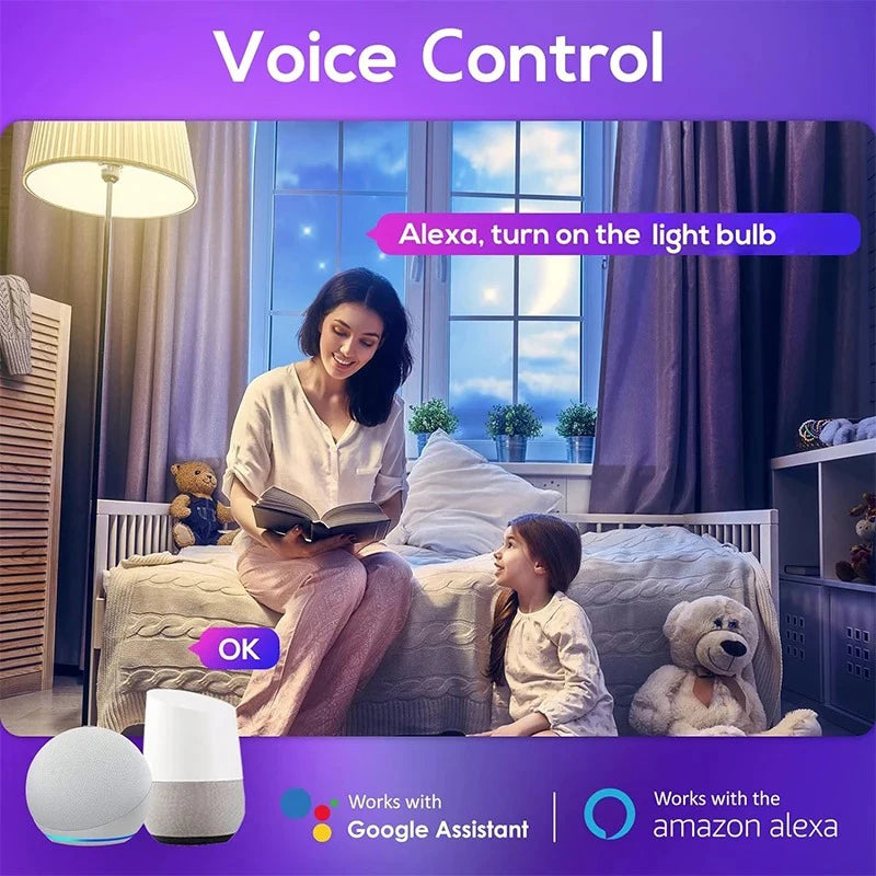 Tira LED RGB 5050 Vogliovoi WiFi | Bluetooth | Adhesiva | Tuya/Smart Life | Alexa y Google | Dormitorio - Firu Total Sales