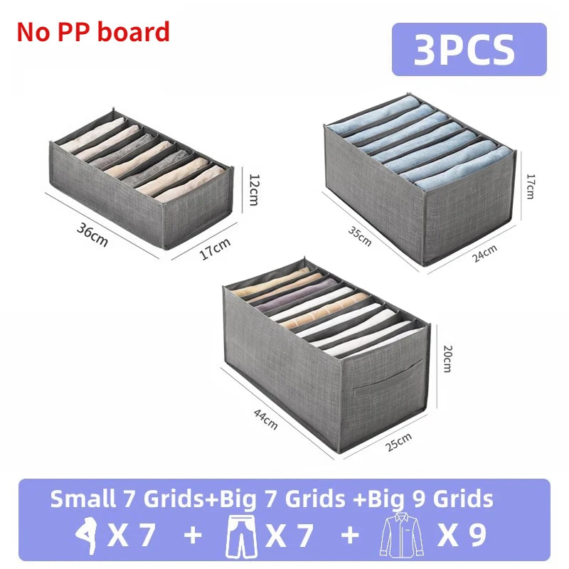 Pants Jeans Storage Box Drawers Organizer for Underwear Bra Socks Wardrobe Clothes Organizer Cabinet  T-Shirt Organizers storage