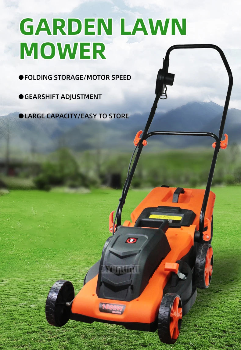 2026 Electric push lawn mower Garden weed trimmer High-power Grass mowing machine