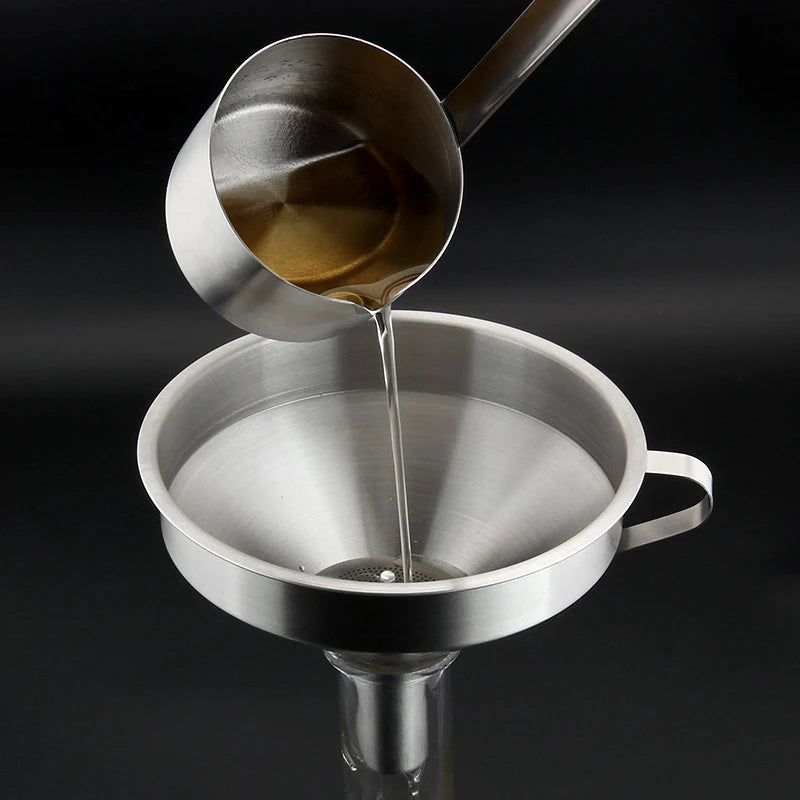 100/120/200/300/400/450 Mesh Nylon Filter Stainless Steel Funnel For Fruit Milk Traditional Chinese Medicine Oil White Wine