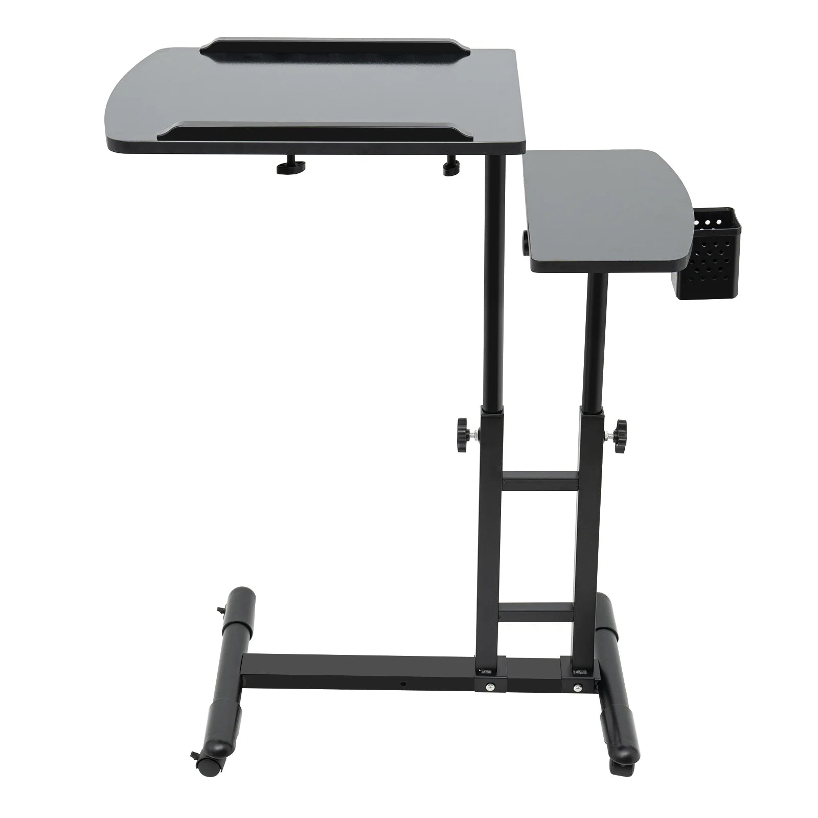 Tattoo Workbench with Adjustable Height, Rolling Cart with Locking Wheels & Dual Tabletop, 27.5LBS Capacity Artist,Salon