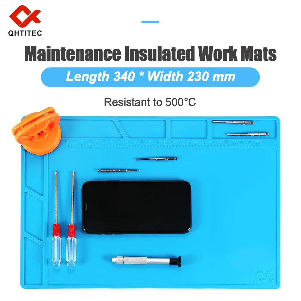Anti-static ESD Soldering Silicone Mat Heat-Resistant Work Pad For Hot Air Gun Soldering Station Repair Desoldering Platform