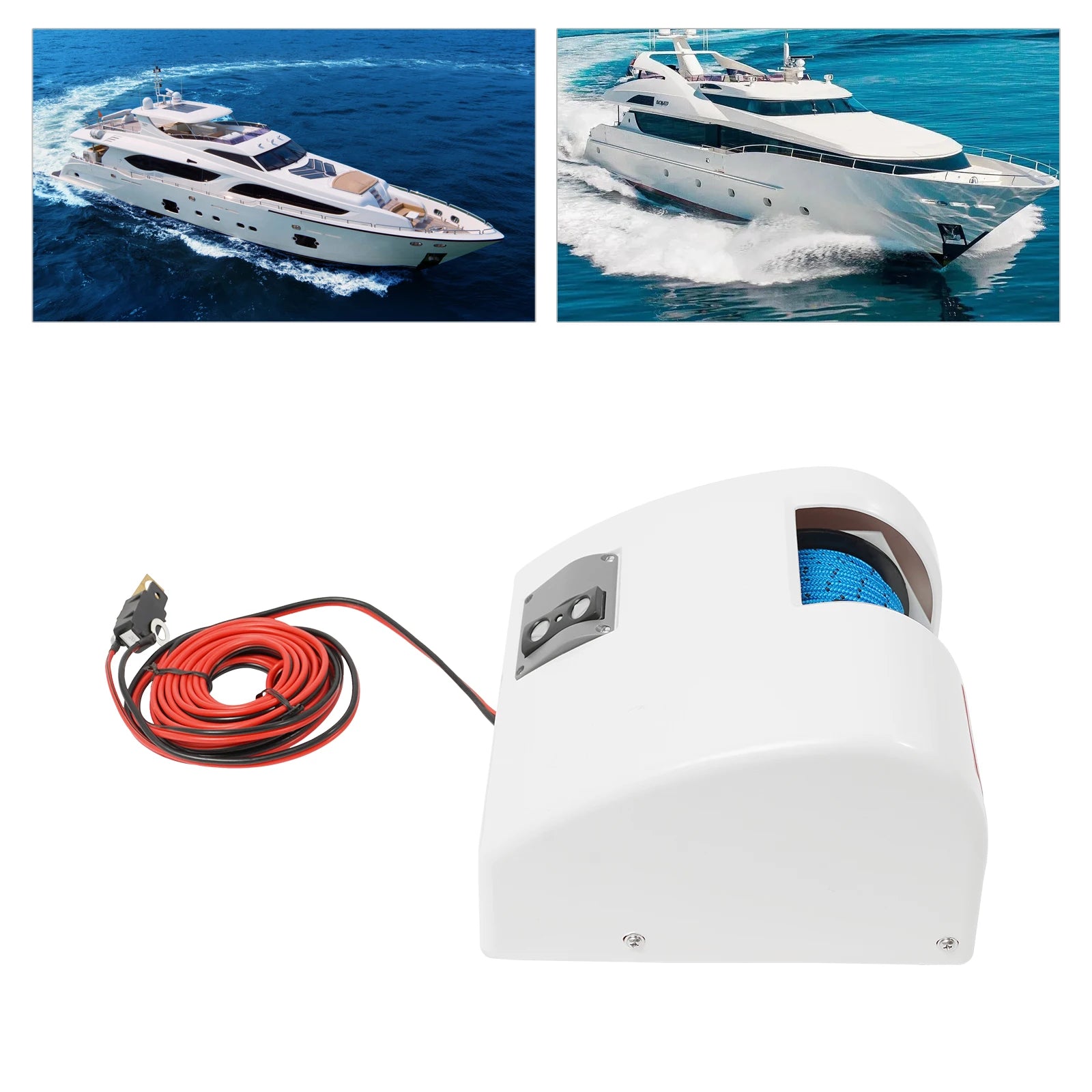 45LBS/25LBS Boat Electric Anchor Winch 12V Marine Saltwater Boat Windlass Kit w/ Remote Control & Bracket for Anchoring Dropping