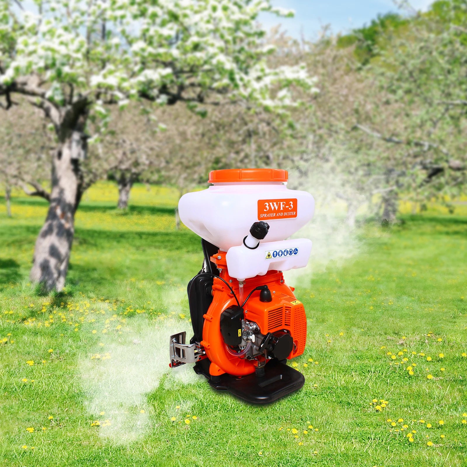 7500RPM Gasoline Power Insecticide Mist Blower, 3WF-3 14L Backpack Fogger Sprayer for Agricultural Mosquito Control