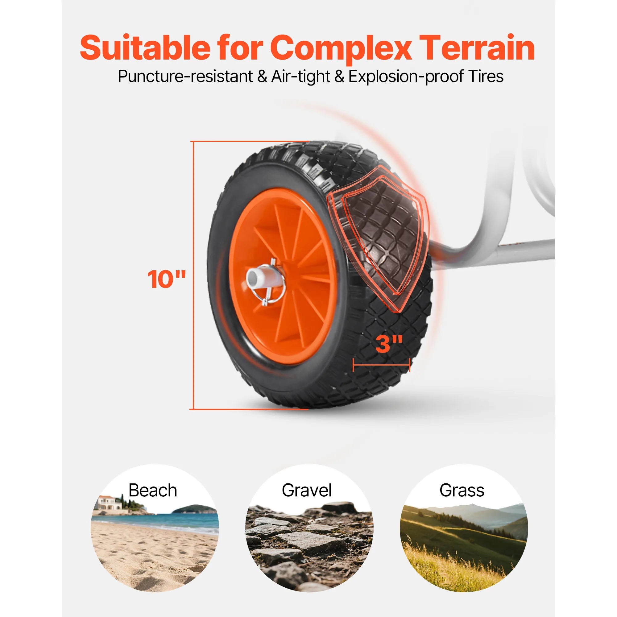 SucceBuy 150 lbs Kayak Cart Stand Up Paddle Board Trolley with 10in Solid Tires Paddle Board Carrier for Surfboard Transport
