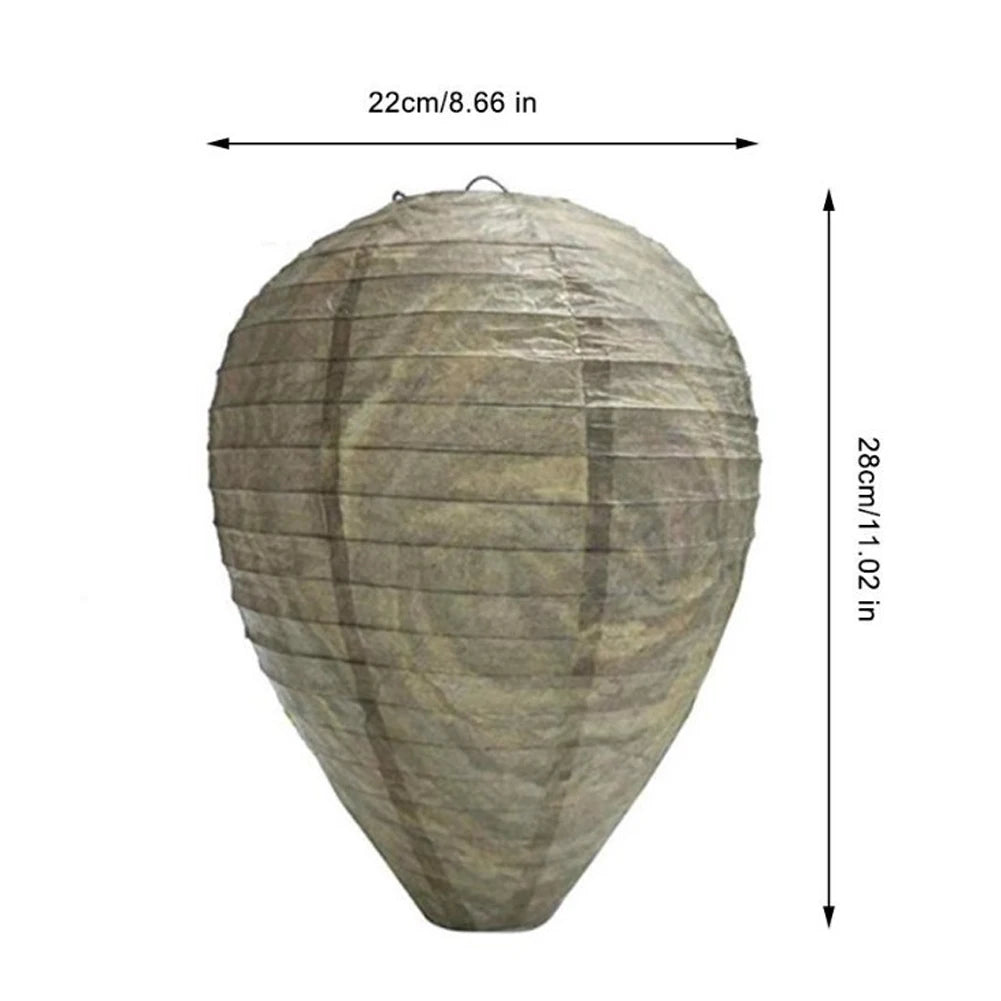1-10PCS Hanging Fake Wasp Nest Decoy Waterproof Hornet Fly Catcher Insect Paper Drive Beehive Paper Lantern Hornets Repellent Tr