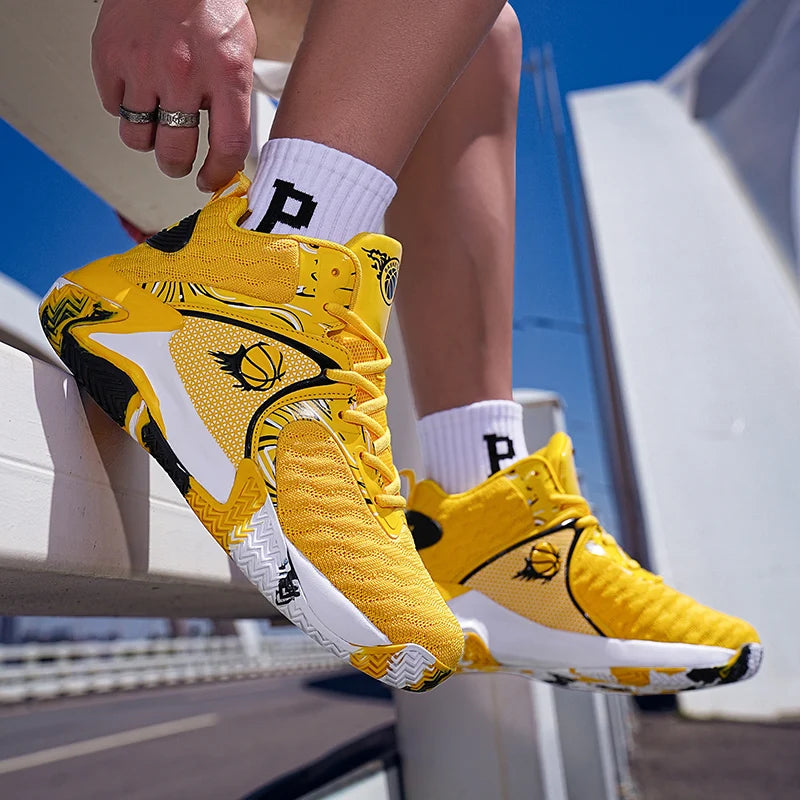Men's Lightweight Basketball Shoes – Breathable, Anti-Slip, High-Top